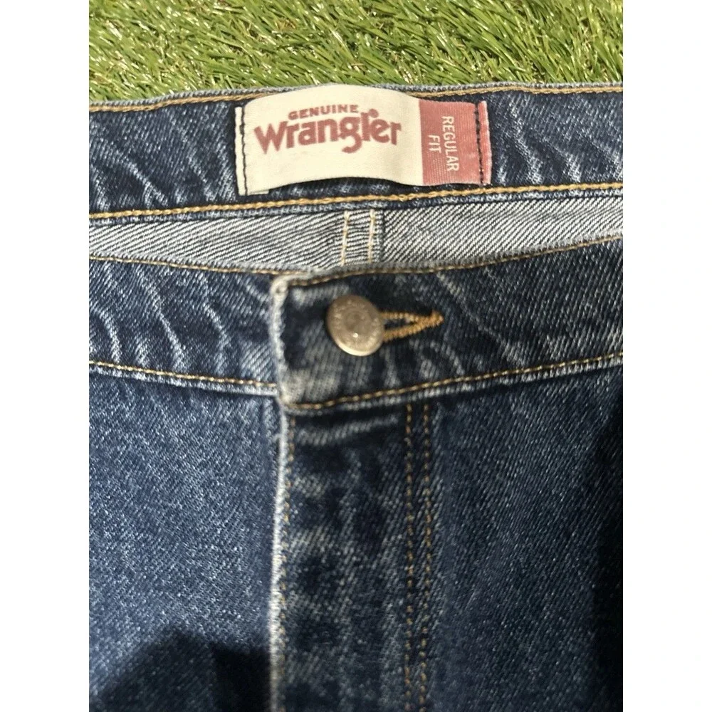 Genuine Wrangler Regular Fit Blue Jeans Size 42x30 Great Condition